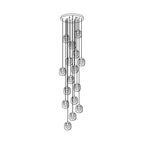 Avesia Minimalist Glass Pendant Light Staircase