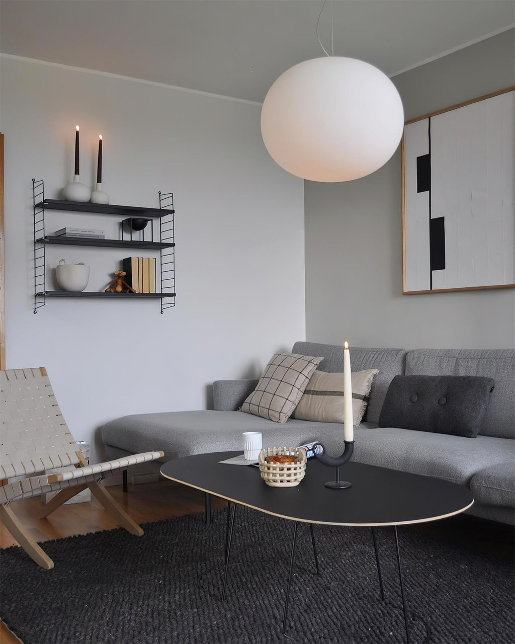 Opivio White Globe Pendant Light