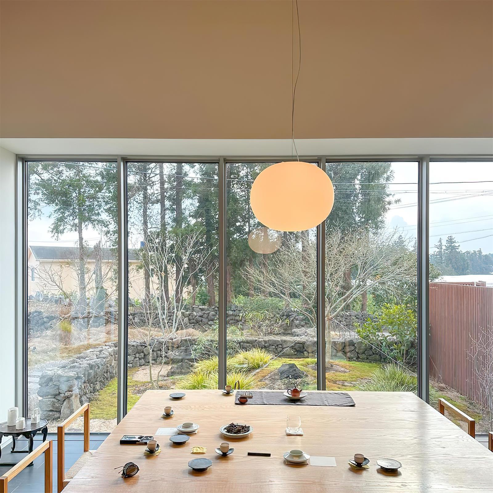 Opivio White Globe Pendant Light