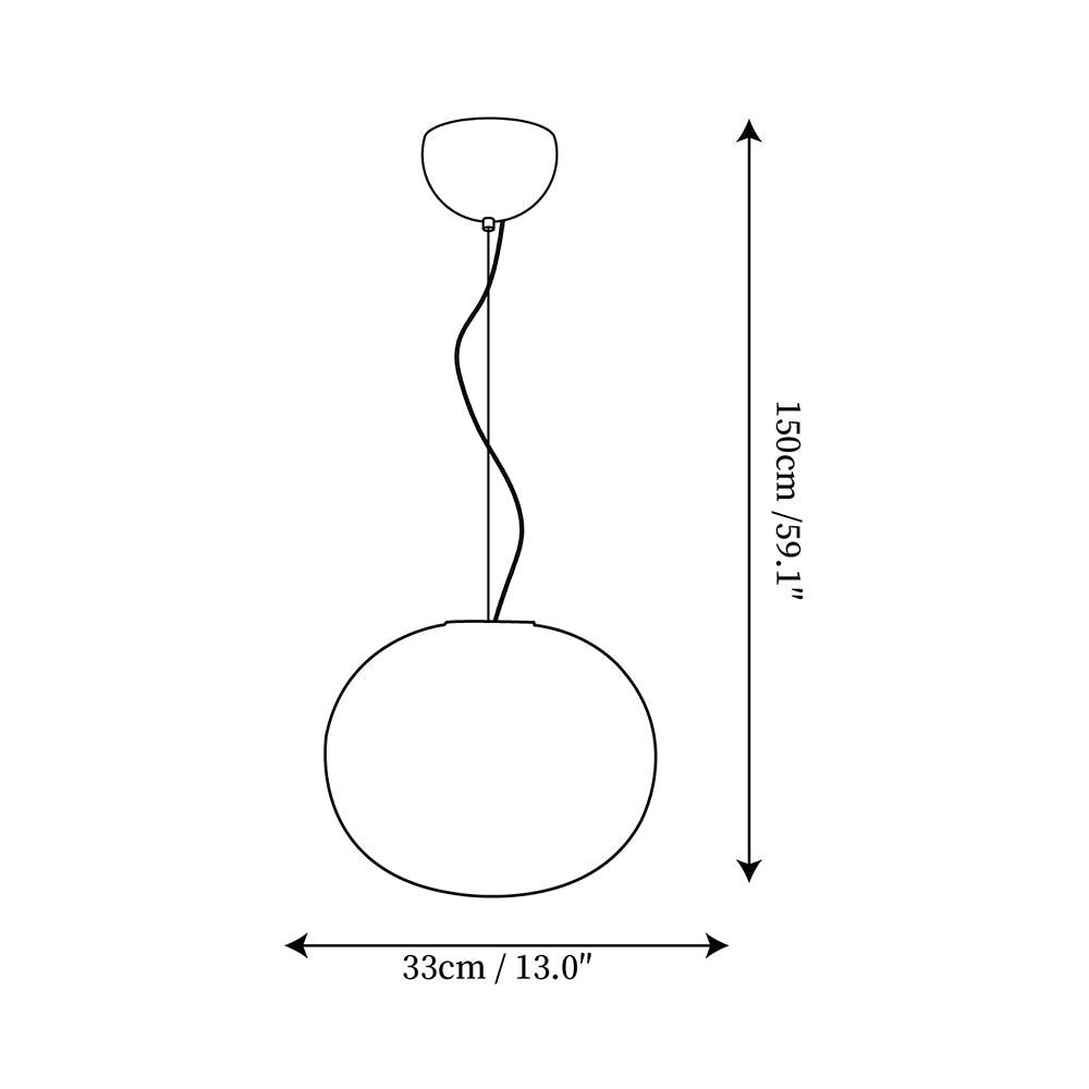Opivio White Globe Pendant Light