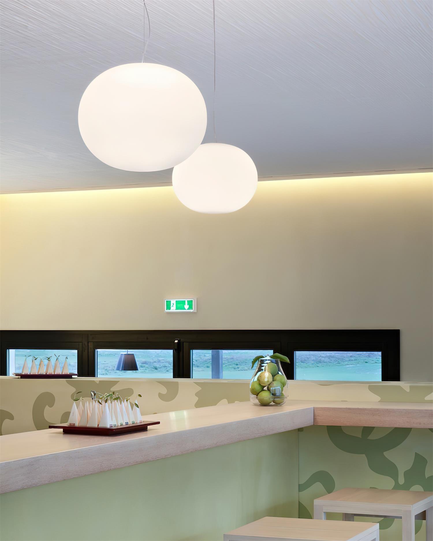 Opivio White Globe Pendant Light