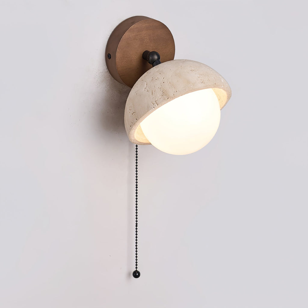 Avtale Arc-Shaped Travertine Wall Light