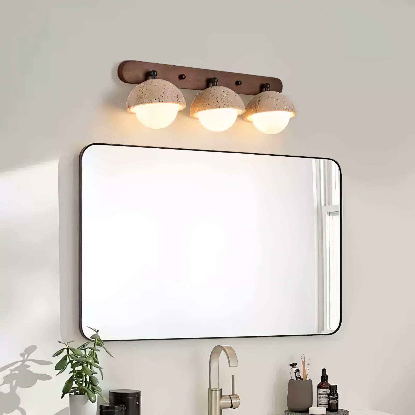 Avtale Arc-Shaped Travertine Wall Light