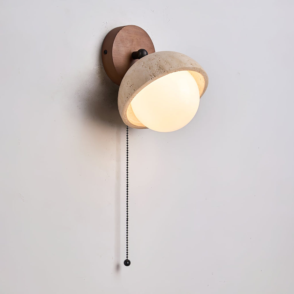 Avtale Arc-Shaped Travertine Wall Light