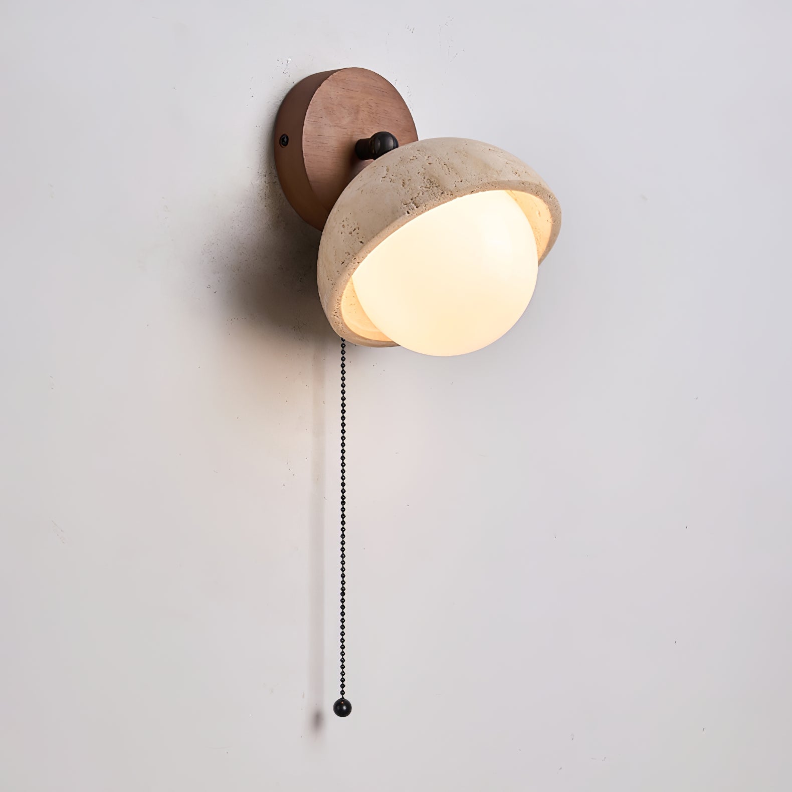 Avtale Arc-Shaped Travertine Wall Light