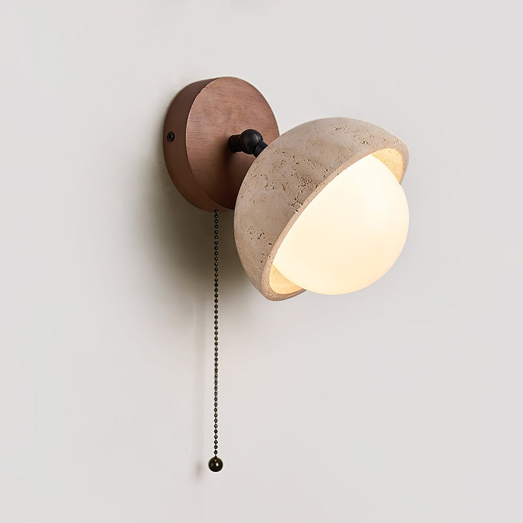 Avtale Arc-Shaped Travertine Wall Light