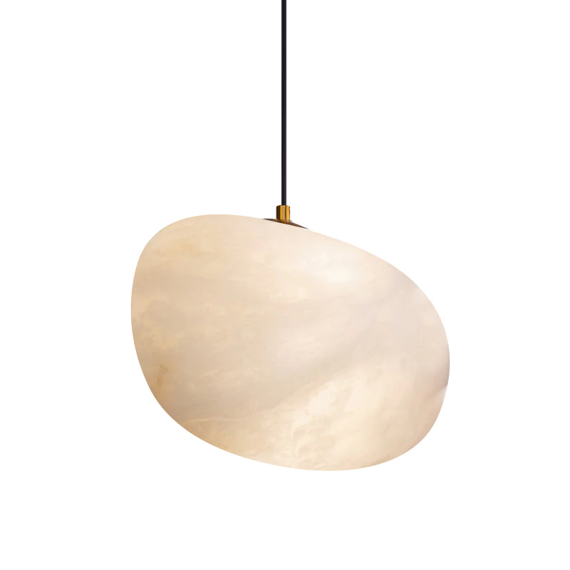 Goose Pendant Lamp Alabaster Brass Sophistication