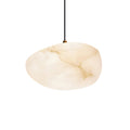 Goose Pendant Lamp Alabaster Brass Sophistication