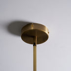 Lustra Chandelier Brass Curved Beige Linear