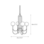 Mjolkuvyi Modern Minimalist Glass Metal Chandelier
