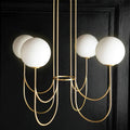 Mjolkuvyi Modern Minimalist Glass Metal Chandelier