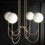 Mjolkuvyi Modern Minimalist Glass Metal Chandelier