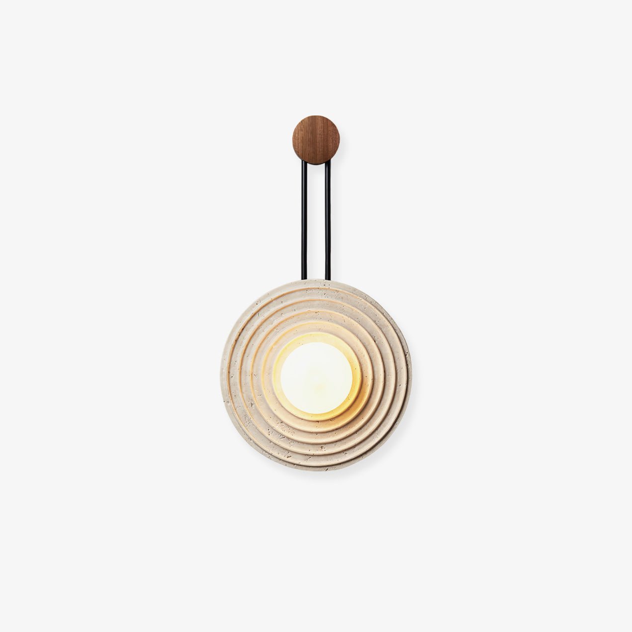 Isoror Wall Light in Travertine Ring Spirale - Kingsley Beaumont
