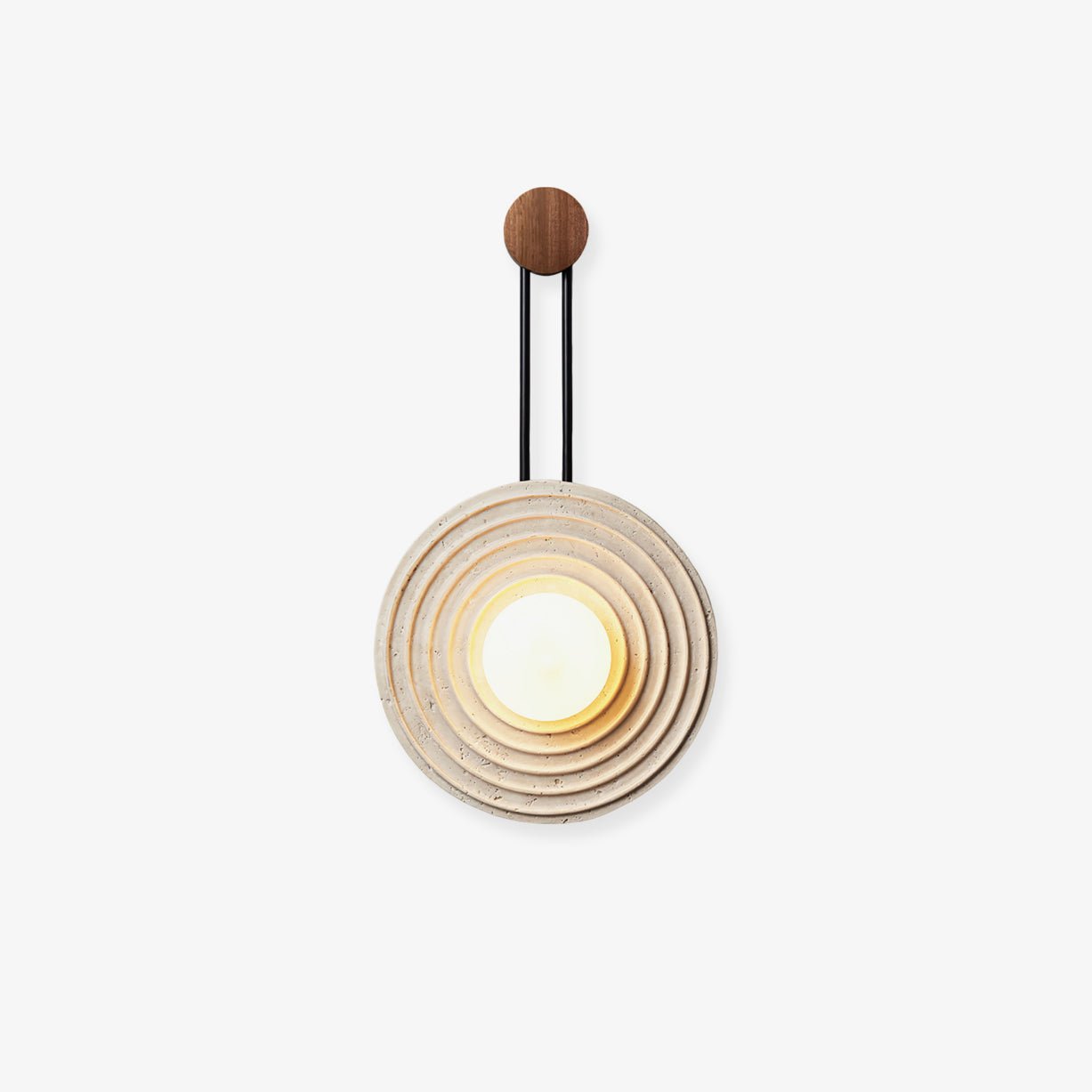 Isoror Wall Light in Travertine Ring Spirale - Kingsley Beaumont
