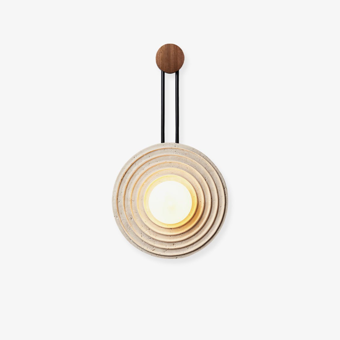 Isoror Wall Light in Travertine Ring Spirale - Kingsley Beaumont