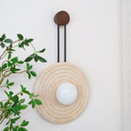 Isoror Spiral-Ring Travertine Wall Light