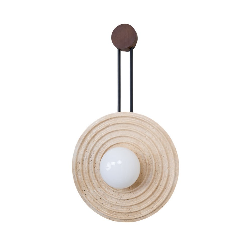 Isoror Wall Light in Travertine Ring Spirale - Kingsley Beaumont