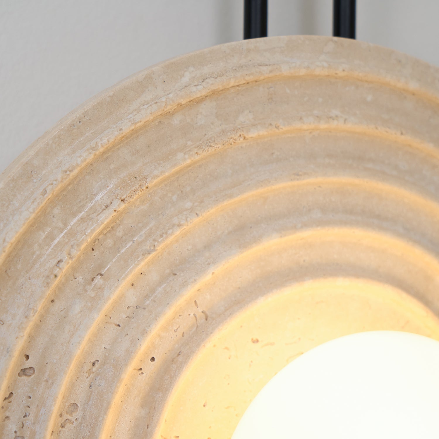 Isoror Wall Light in Travertine Ring Spirale - Kingsley Beaumont