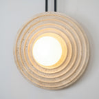 Isoror Wall Light in Travertine Ring Spirale - Kingsley Beaumont
