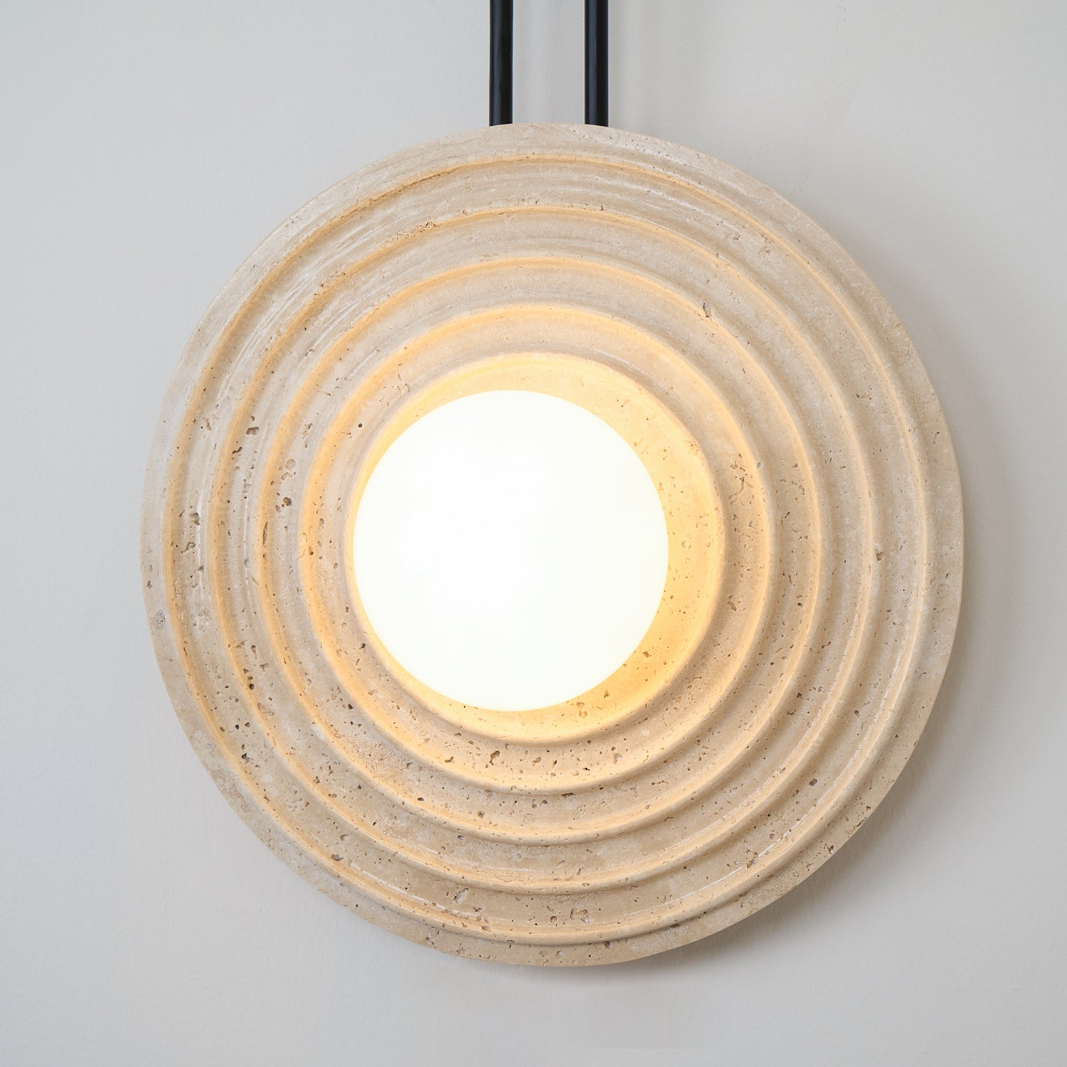 Isoror Wall Light in Travertine Ring Spirale - Kingsley Beaumont