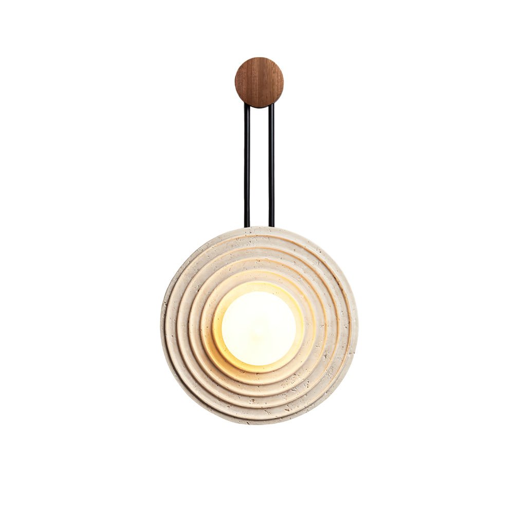 Isoror Wall Light in Travertine Ring Spirale - Kingsley Beaumont