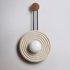 Isoror Spiral-Ring Travertine Wall Light
