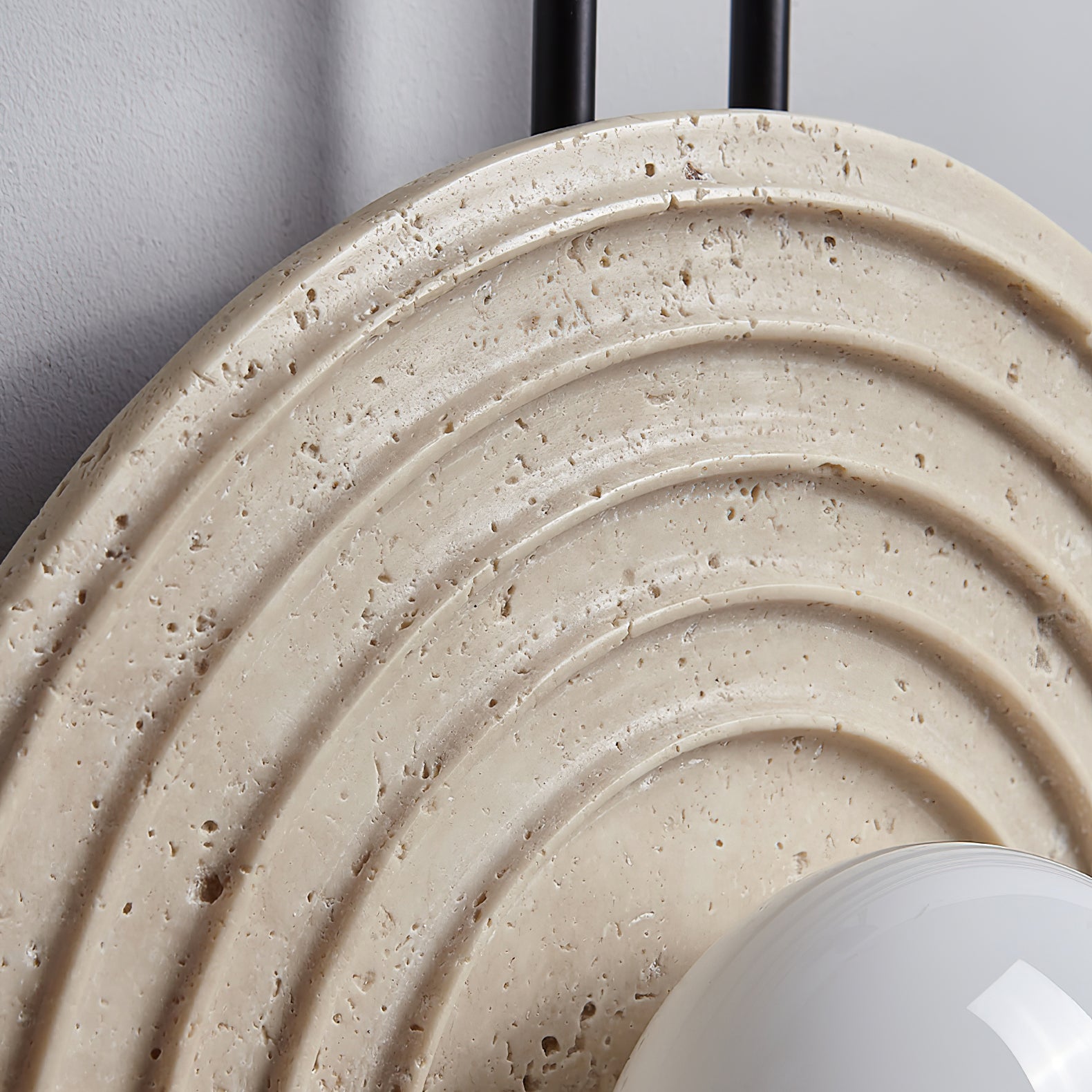 Isoror Wall Light in Travertine Ring Spirale - Kingsley Beaumont