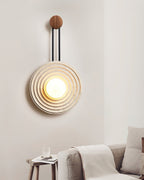 Isoror Wall Light in Travertine Ring Spirale - Kingsley Beaumont