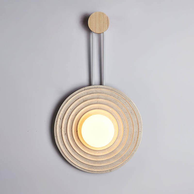 Isoror Wall Light in Travertine Ring Spirale - Kingsley Beaumont