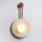 Isoror Spiral-Ring Travertine Wall Light