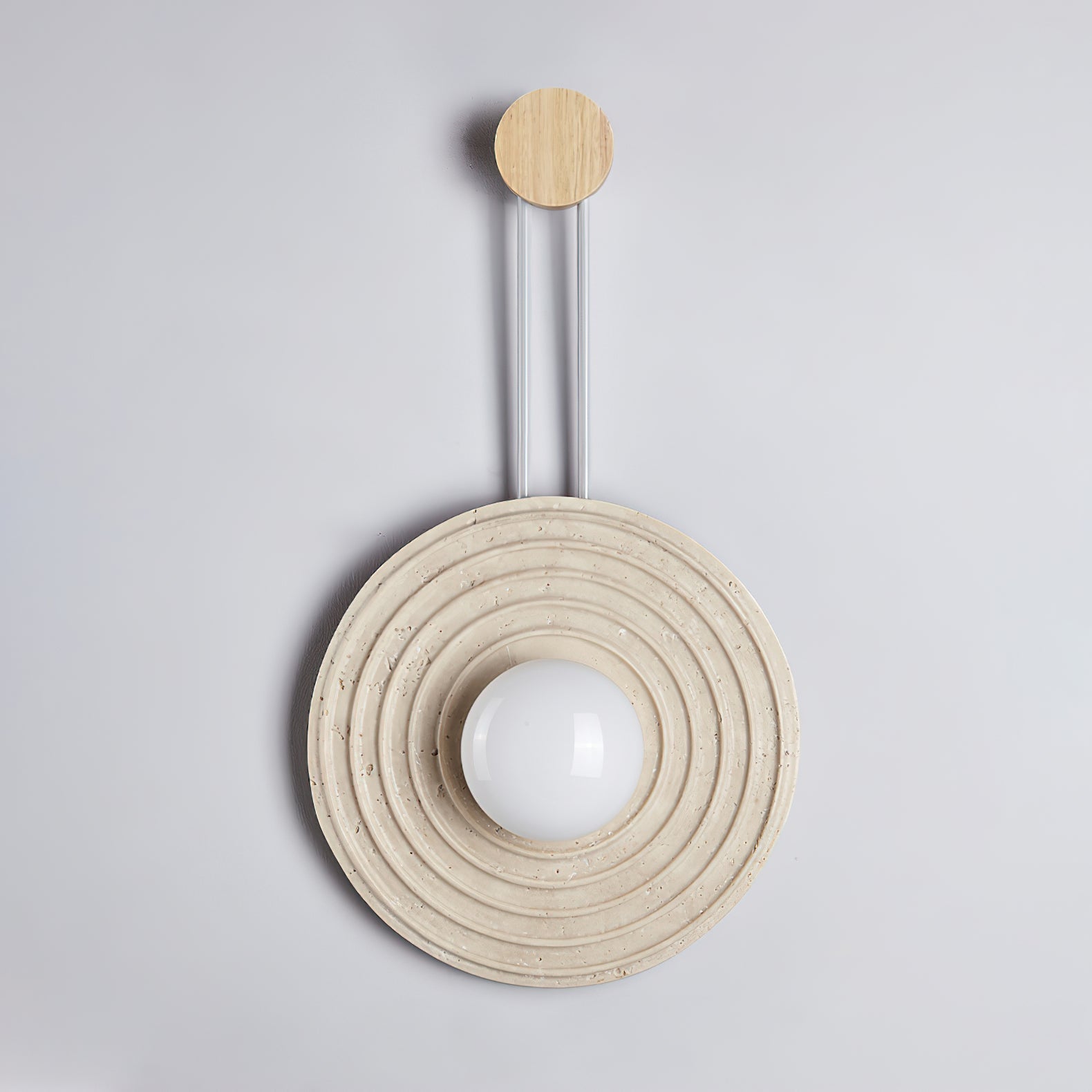 Isoror Wall Light in Travertine Ring Spirale - Kingsley Beaumont