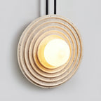 Isoror Wall Light in Travertine Ring Spirale - Kingsley Beaumont