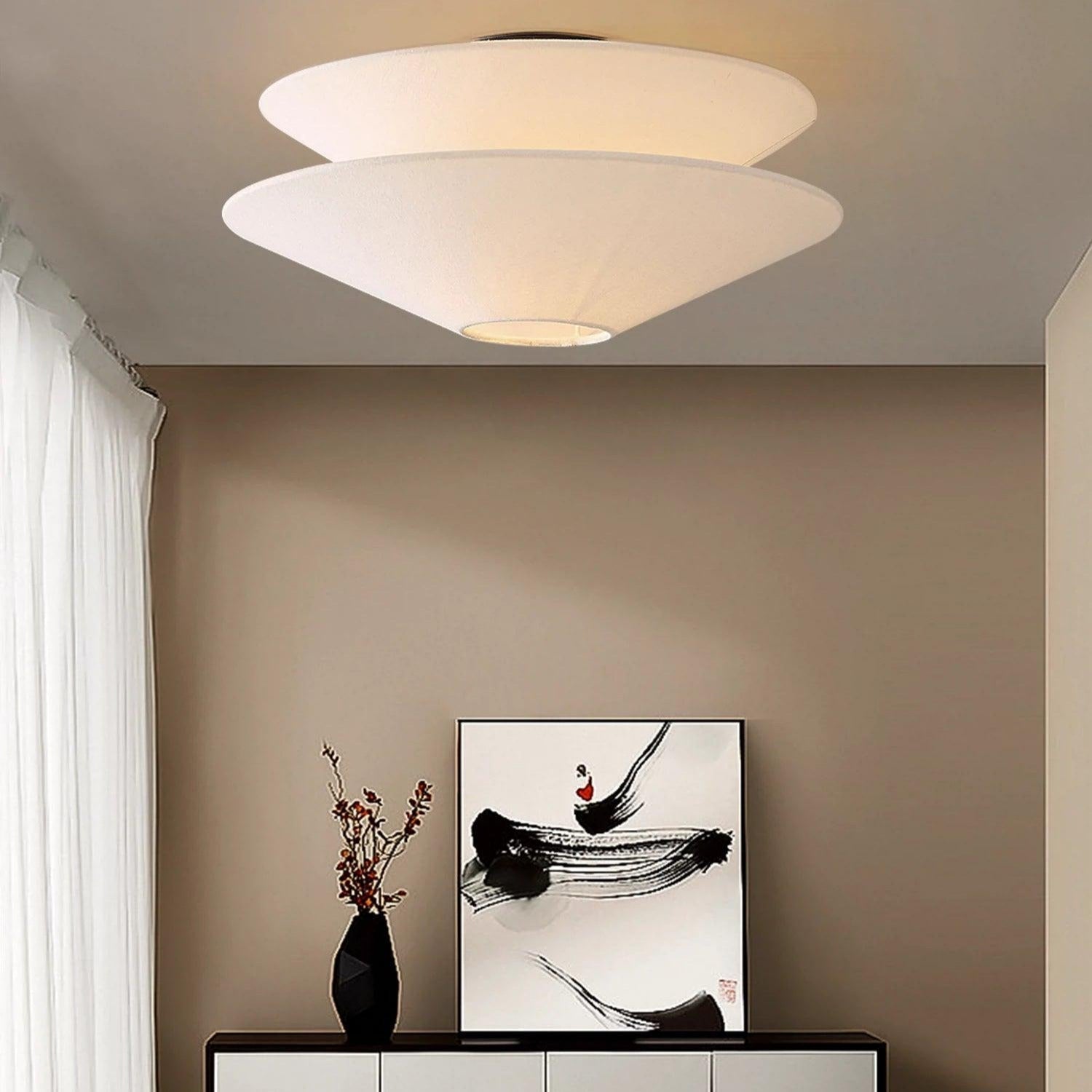 Lina Ceiling Light Double Cone Fabric