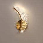 Kristy Modern Crystal Wall Lamp Gold Wings Design Sconce for Bedroom