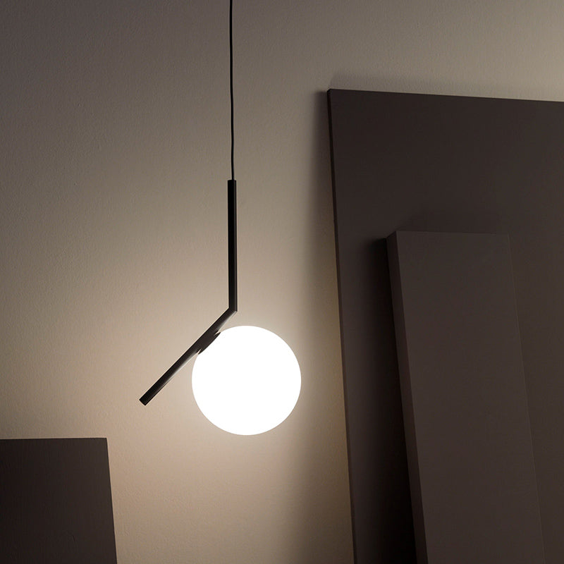 Arisha Modern Globe Metal/Glass Pendant Light, 3 Style
