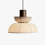 Ritta Pendant Light Neutral Paper Modern  Fabric White