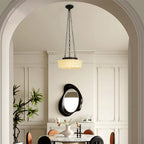 Valentina Vintage French Country Dome Pendant Light, White/Beige