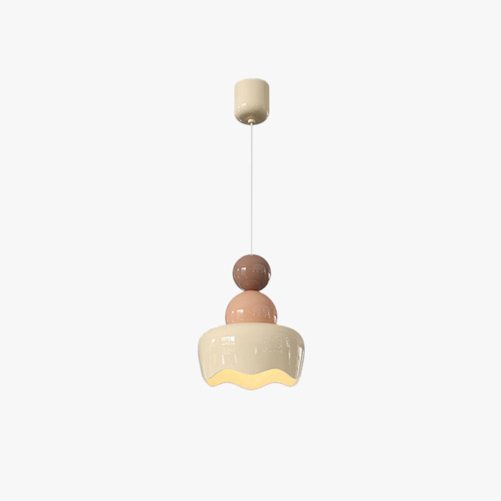 Valentina Sunny Rain Doll LED Pendant Light Cream Resin Bedroom