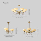 Arisha Vintage LED Metal Glass Chandelier Living Room