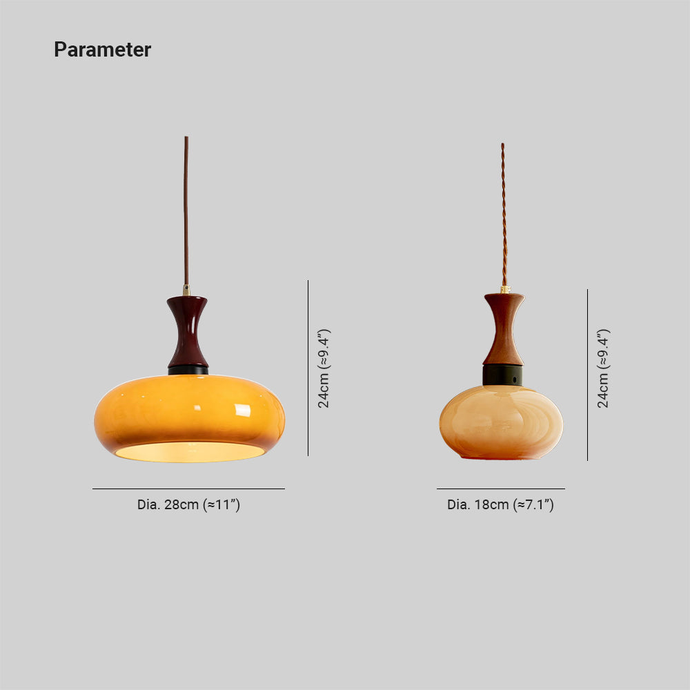 Arisha Vintage LED Glass Pendant Light Living Room