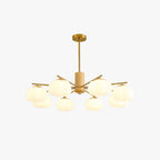 Arisha Creative LED Metal Wood Chandelier Living Room