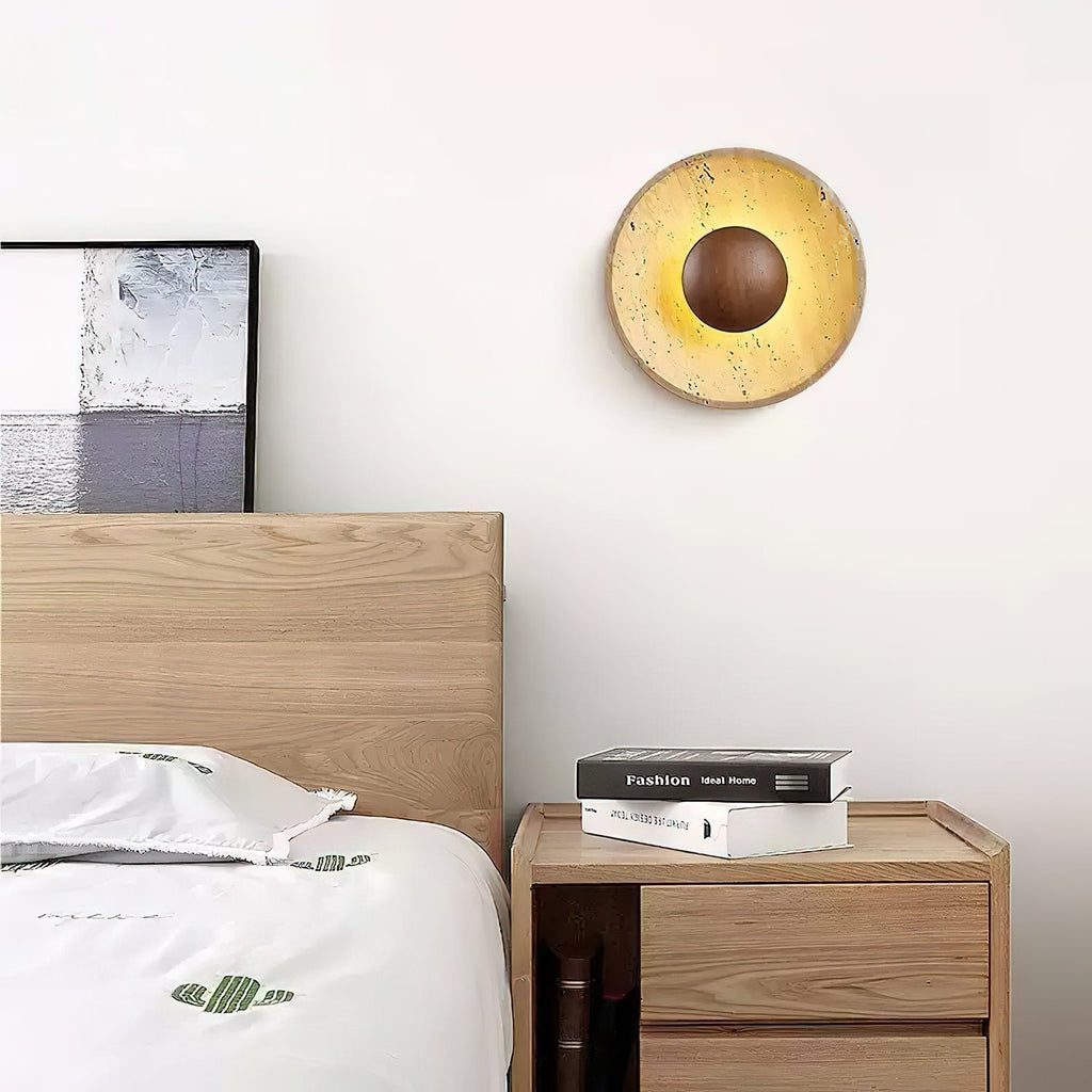 Ritta Sun  Travertine Wall Lamp
