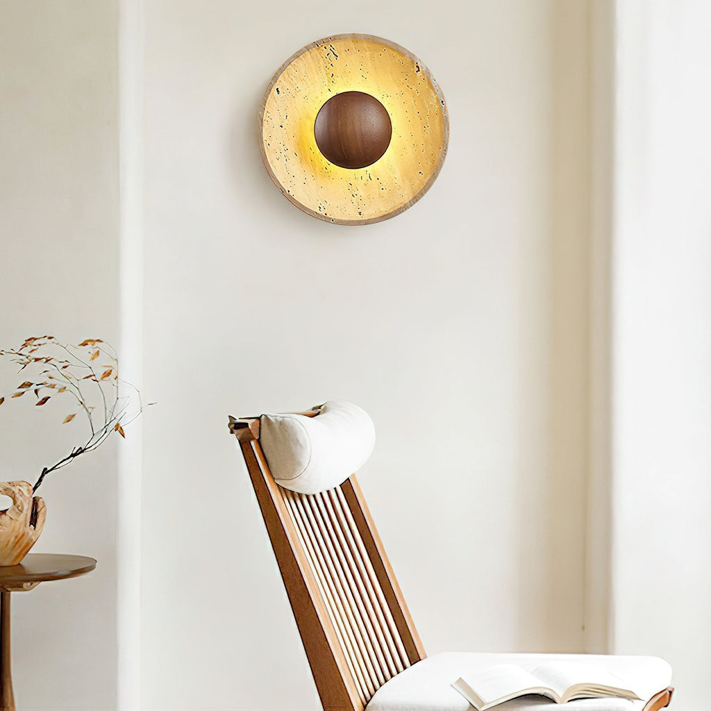 Ritta Sun  Travertine Wall Lamp