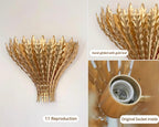 Wall Light Handmade Leaf Motif Metal Body Elegant Sconce