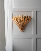 Wall Light Handmade Leaf Motif Metal Body Elegant Sconce