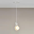 Pendant Light Hand Sculpture Wood Grip  Globe