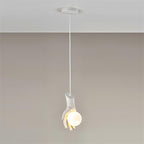 Pendant Light Hand Sculpture Wood Grip  Globe