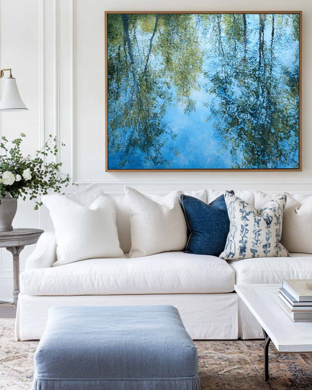 Impressionist Tree Reflection Oil Painting