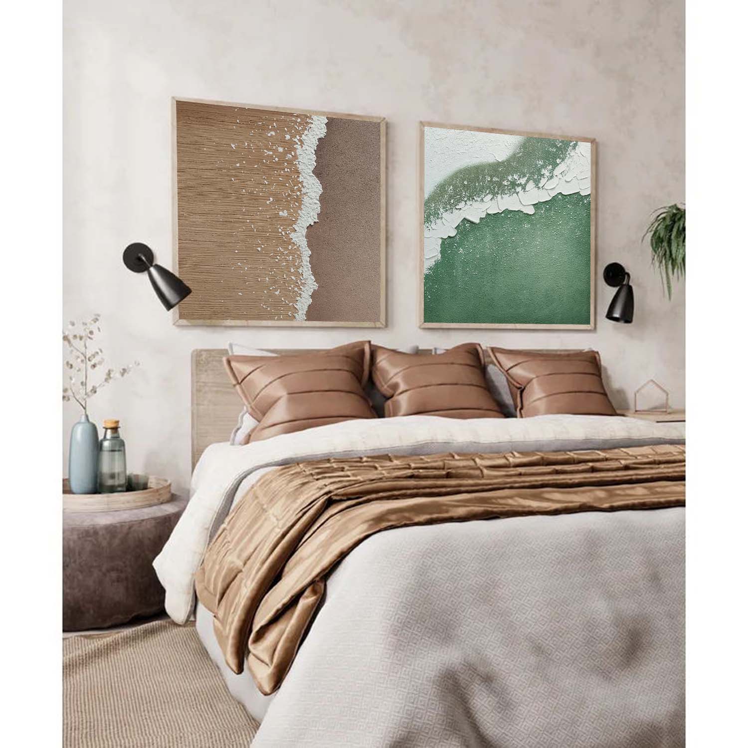 Wall Art Abstract Beach Scene Foam Coastal