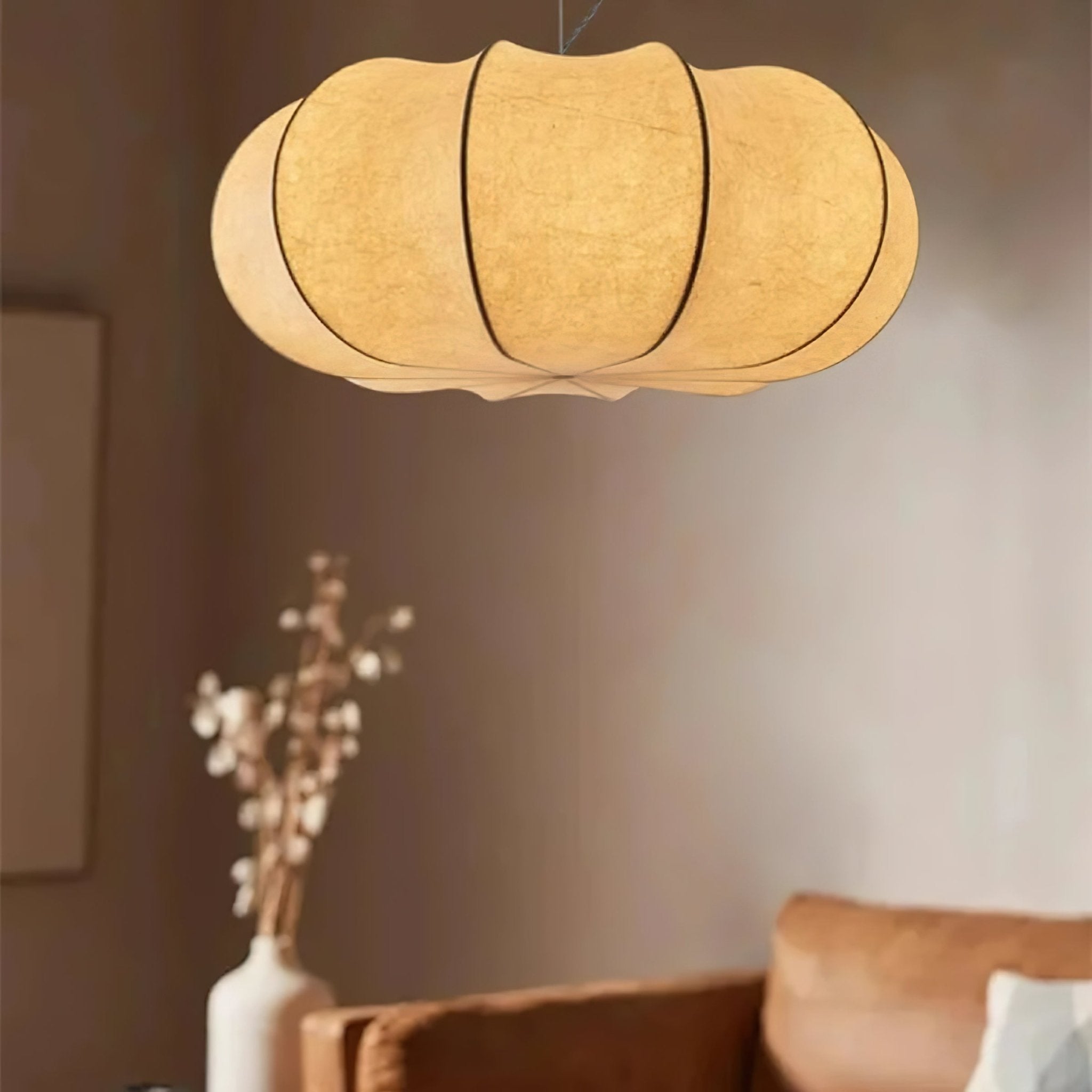 Kiyo Pumpkin Pendant Light Silk